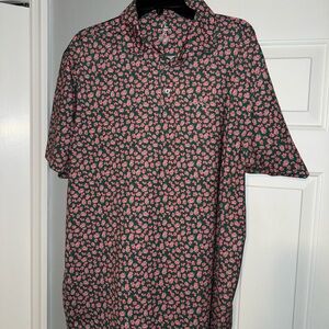 Rhoback Pink and Green Polo Shirt